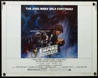 d180 EMPIRE STRIKES BACK half-sheet movie poster '80 Lucas, GWTW style!