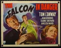 d189 FALCON IN DANGER style A half-sheet movie poster '43 Tom Conway