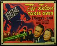 d191 FALCON TAKES OVER style B half-sheet movie poster '42 George Sanders!