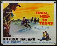 d214 FROM HELL TO TEXAS half-sheet movie poster '58 Don Murray, Diane Varsi