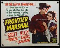 d219 FRONTIER MARSHAL half-sheet movie poster R48 Randolph Scott