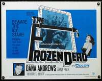 d221 FROZEN DEAD half-sheet movie poster '66 Dana Andrews, icy graves!