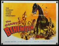 d231 GIANT BEHEMOTH half-sheet movie poster '59 prehistoric dinosaur!