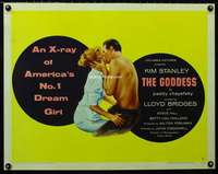 d237 GODDESS style B half-sheet movie poster '58 Stanley, Paddy Chayefsky