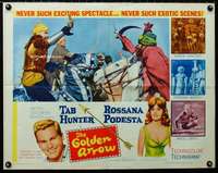 d238 GOLDEN ARROW half-sheet movie poster '63 Tab Hunter, Rossana Podesta