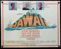 d259 HAWAII half-sheet movie poster '66 Julie Andrews, Max von Sydow