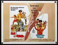 d284 HOT POTATO/ENTER THE DRAGON half-sheet movie poster '76 Bruce Lee!