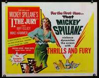 d294 I THE JURY half-sheet movie poster '53 Mickey Spillane, Mike Hammer
