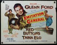 d297 IMITATION GENERAL style A half-sheet movie poster '58 Ford, Buttons