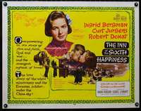 d301 INN OF THE SIXTH HAPPINESS half-sheet movie poster '59 Ingrid Bergman
