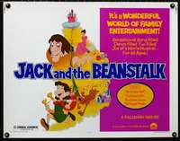 d314 JACK & THE BEANSTALK half-sheet movie poster '76 cartoon!