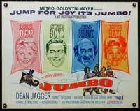 d324 JUMBO half-sheet movie poster '62 Doris Day, Jimmy Durante, circus!