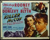 d331 KILLER MCCOY half-sheet movie poster '47 Mickey Rooney, Donlevy