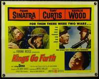 d332 KINGS GO FORTH half-sheet movie poster '58 Frank Sinatra, Tony Curtis