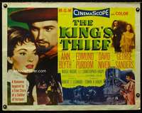 d333 KING'S THIEF half-sheet movie poster '55 Ann Blyth, Edmund Purdom