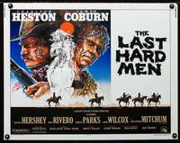 d342 LAST HARD MEN half-sheet movie poster '76 Charlton Heston, Coburn
