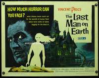 d343 LAST MAN ON EARTH half-sheet movie poster '64 AIP, Vincent Price
