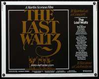 d346 LAST WALTZ half-sheet movie poster '78 Martin Scorsese, rock & roll!