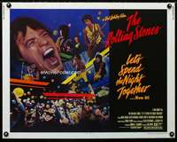 d353 LET'S SPEND THE NIGHT TOGETHER half-sheet movie poster '83 Stones!
