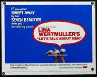 d354 LET'S TALK ABOUT MEN half-sheet movie poster '76 Lina Wertmuller