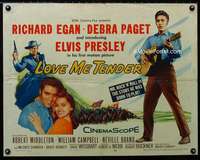 d366 LOVE ME TENDER half-sheet movie poster '56 1st Elvis Presley!