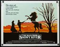 d374 MAN FROM SNOWY RIVER half-sheet movie poster '82 Kirk Douglas