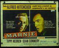 d382 MARNIE half-sheet movie poster '64 Sean Connery, Alfred Hitchcock