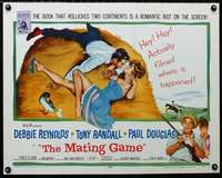 d388 MATING GAME half-sheet movie poster '59 Debbie Reynolds, Tony Randall