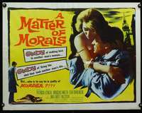 d389 MATTER OF MORALS half-sheet movie poster '61 Swedish Maj-Britt Nilsson