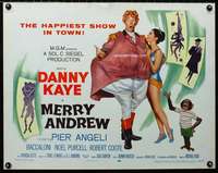 d392 MERRY ANDREW style A half-sheet movie poster '58 Danny Kaye, Angeli