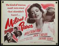 d396 MILDRED PIERCE half-sheet movie poster R56 Joan Crawford, Curtiz