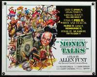 d403 MONEY TALKS half-sheet movie poster '72Candid Camera,Jack Davis art