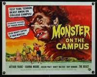d405 MONSTER ON THE CAMPUS half-sheet movie poster '58 Reynold Brown art!