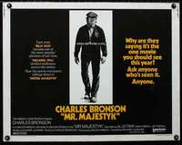 d409 MR MAJESTYK half-sheet movie poster '74 tough Charles Bronson!