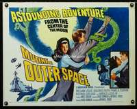d415 MUTINY IN OUTER SPACE half-sheet movie poster '65 wacky sci-fi!