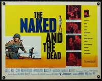 d417 NAKED & THE DEAD half-sheet movie poster '58 Norman Mailer, Aldo Ray