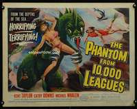 d467 PHANTOM FROM 10,000 LEAGUES half-sheet movie poster '56 classic image!