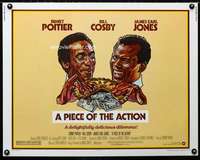 d469 PIECE OF THE ACTION half-sheet movie poster '77 Sidney Poitier, Cosby