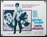d471 PIPE DREAMS half-sheet movie poster '76 Gladys Knight sings!