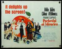 d473 POCKETFUL OF MIRACLES half-sheet movie poster '62 Frank Capra, Ford
