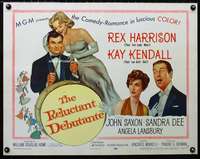 d500 RELUCTANT DEBUTANTE half-sheet movie poster '58 Harrison, Sandra Dee