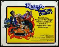 d507 RETURN TO MACON COUNTY half-sheet movie poster '75 Nick Nolte, AIP