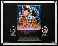d555 SILENT MOVIE half-sheet movie poster '76 Mel Brooks, Marty Feldman