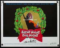 d556 SILENT NIGHT EVIL NIGHT half-sheet movie poster '75 X-mas horror!