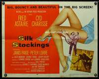 d557 SILK STOCKINGS half-sheet movie poster '57 Fred Astaire, Cyd Charisse