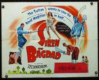d561 SIREN OF BAGDAD half-sheet movie poster '53 Paul Henreid, Medina