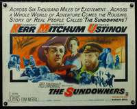 d602 SUNDOWNERS half-sheet movie poster '61 Deborah Kerr, Robert Mitchum