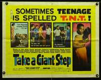 d605 TAKE A GIANT STEP half-sheet movie poster '60 Ruby Dee, teenage TNT!