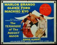 d614 TEAHOUSE OF THE AUGUST MOON half-sheet movie poster '56 Marlon Brando