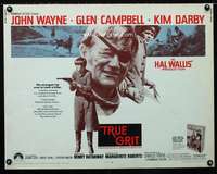 d655 TRUE GRIT half-sheet movie poster '69 John Wayne, Kim Darby, Duvall